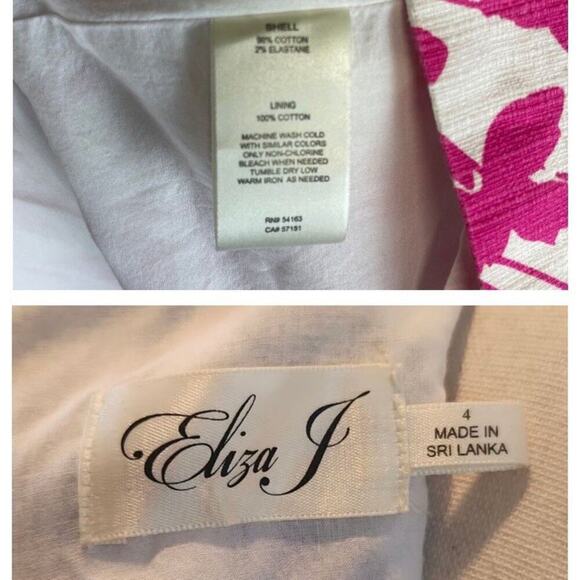 Eliza J Floral Embroidered Lace Trim V-Neck Sleeveless Sheath Dress | Size 4 - Picture 12 of 14